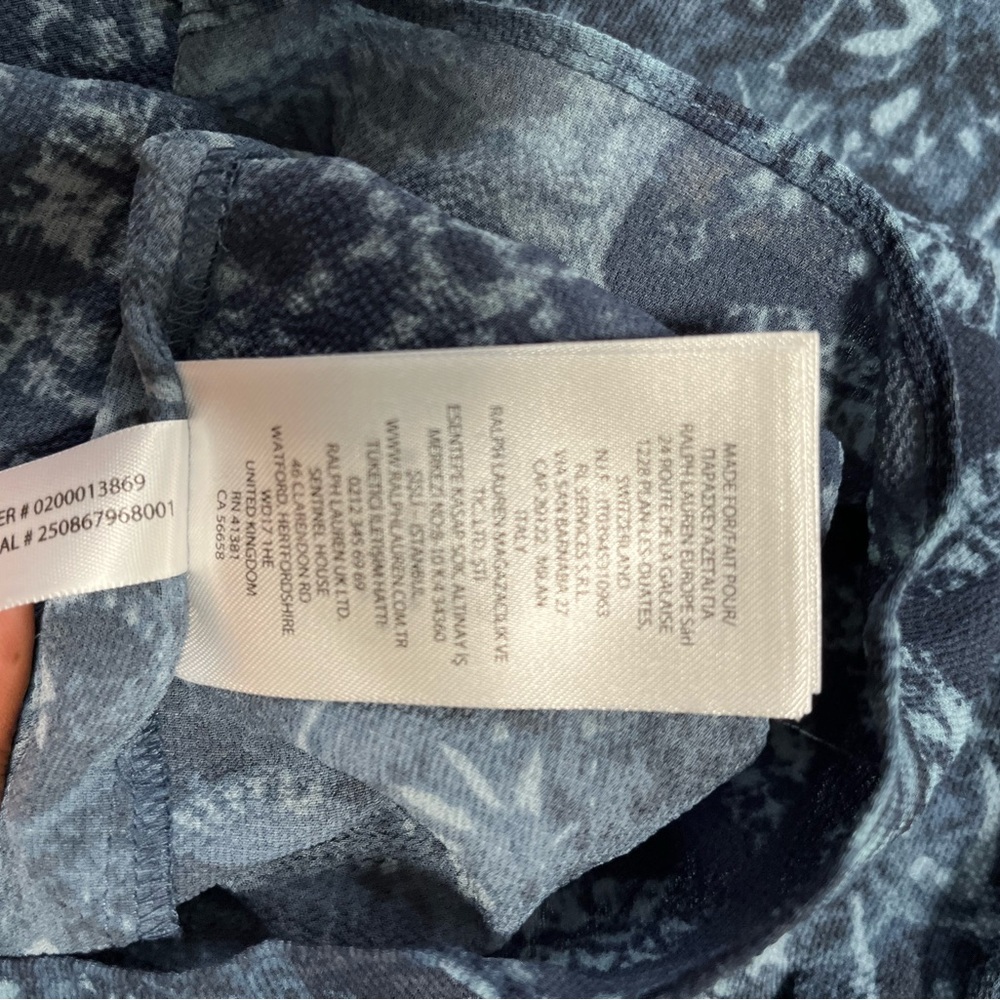 Lauren Ralph Lauren Blue Patterned Maxi Dress - Picture 9 of 12